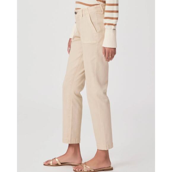 Paige Mayslie Straight Ankle Jeans | Womens 34, Vtg Warm Sand NEW - Picture 6 of 15